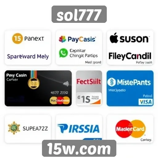 Métodos de pagamento disponíveis no site sol777