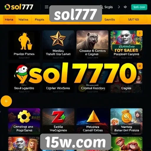 Análise das funcionalidades do site de jogos sol777